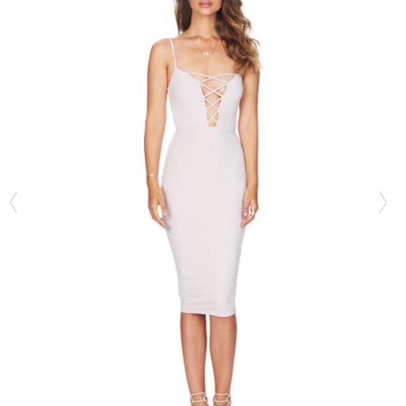NWT Nookie Nude Bodycon Dress Sz 6 / US 0 - Picture 4 of 5